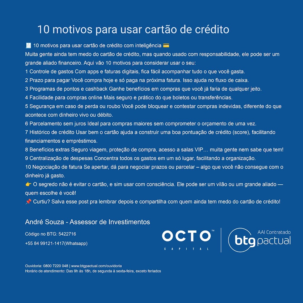 10 Motivos para Usar Cartão de Crédito