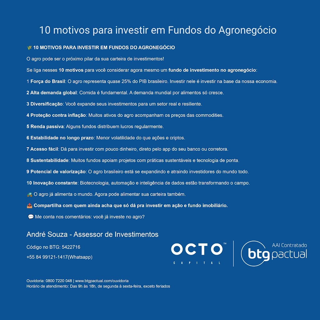 10 Motivos para Investir em Fundos do Agronegócio em 2025