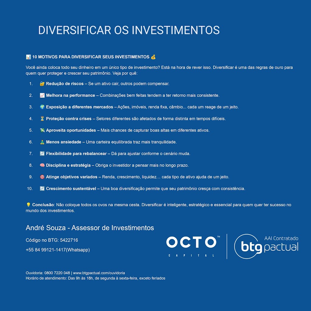 10 Motivos para Diversificar Seus Investimentos