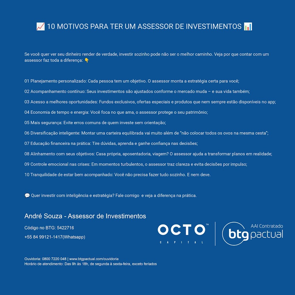 10 motivos para ter um Assessor de Investimentos