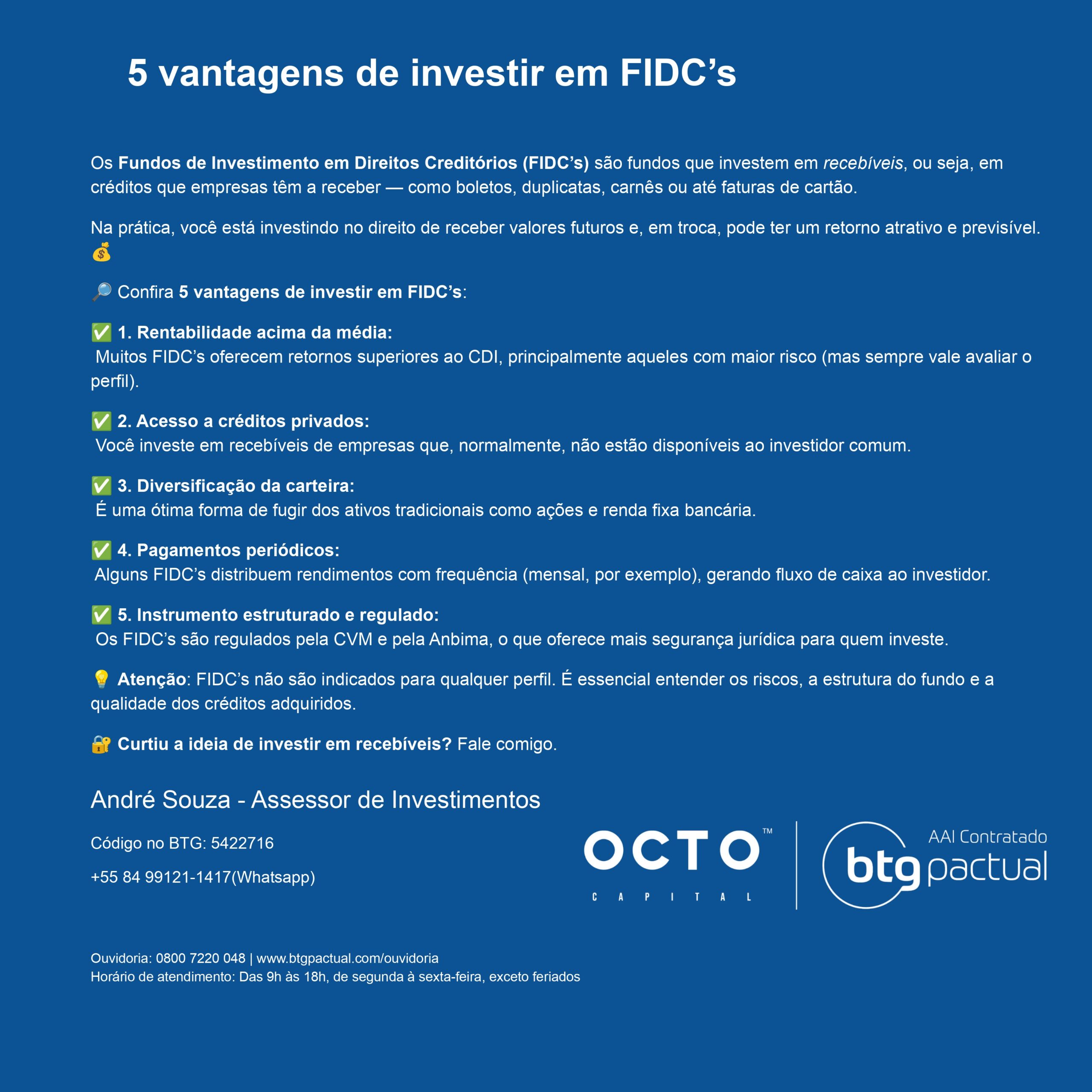 O que são FIDC’s e 5 vantagens de investir nesse tipo de fundo