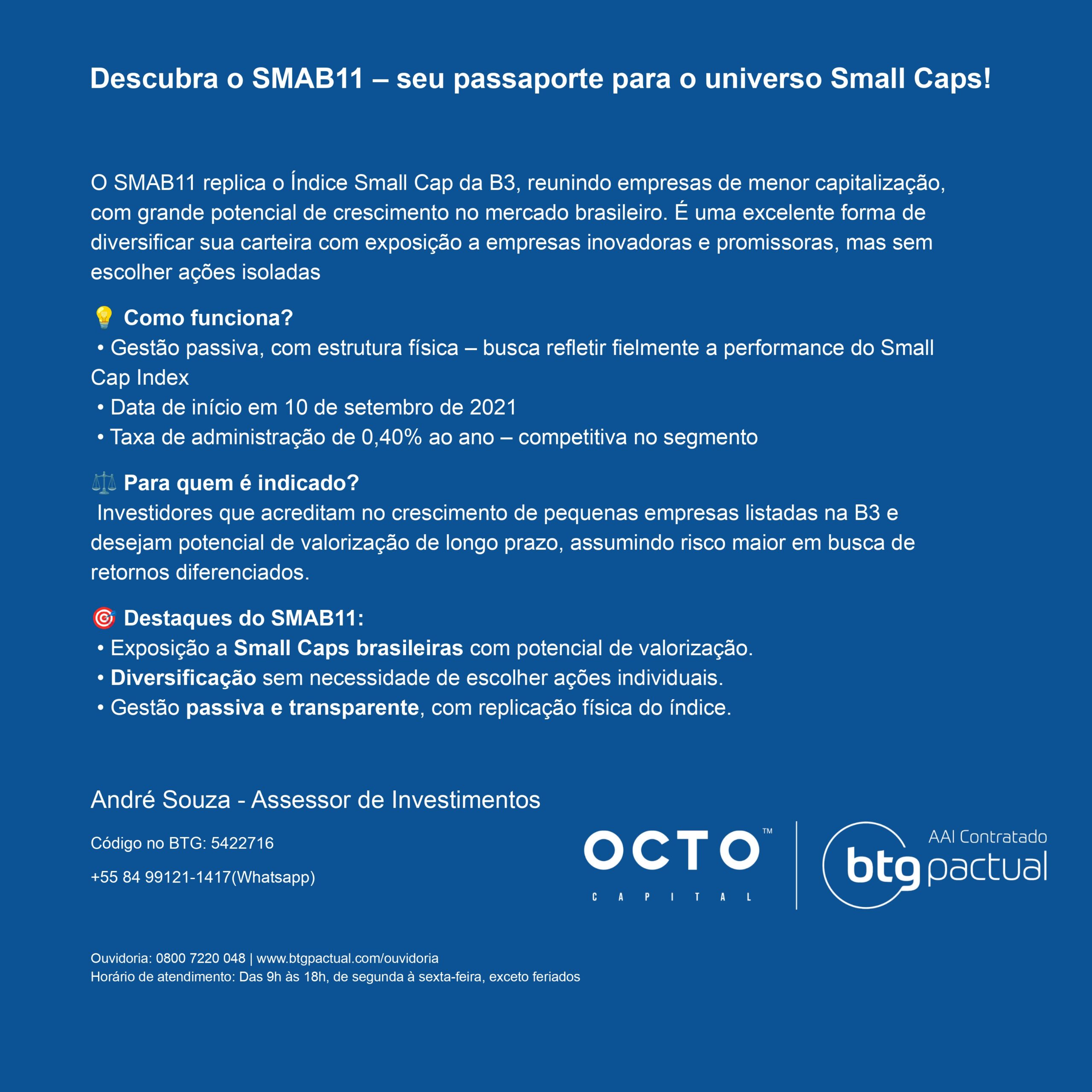 SMAB11: O ETF que te conecta ao crescimento das Small Caps brasileiras