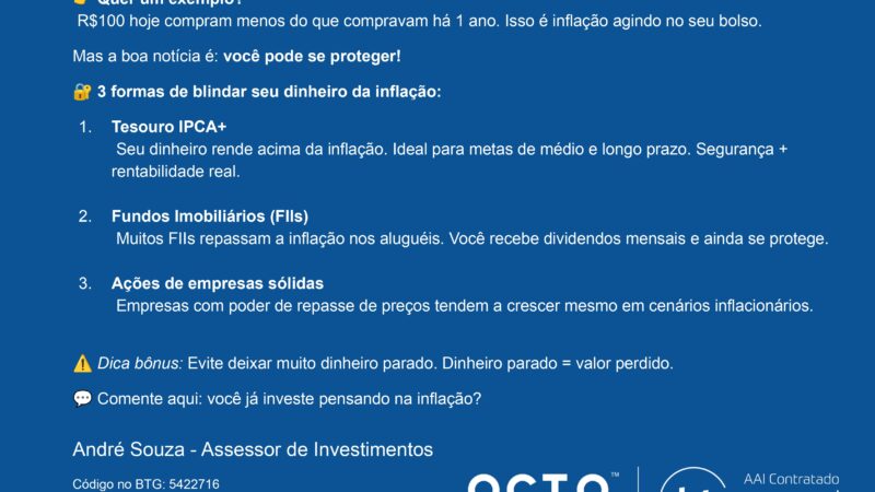 Como Investir e se Proteger da Inflação: Guia Completo para Preservar Seu Dinheiro em 2025