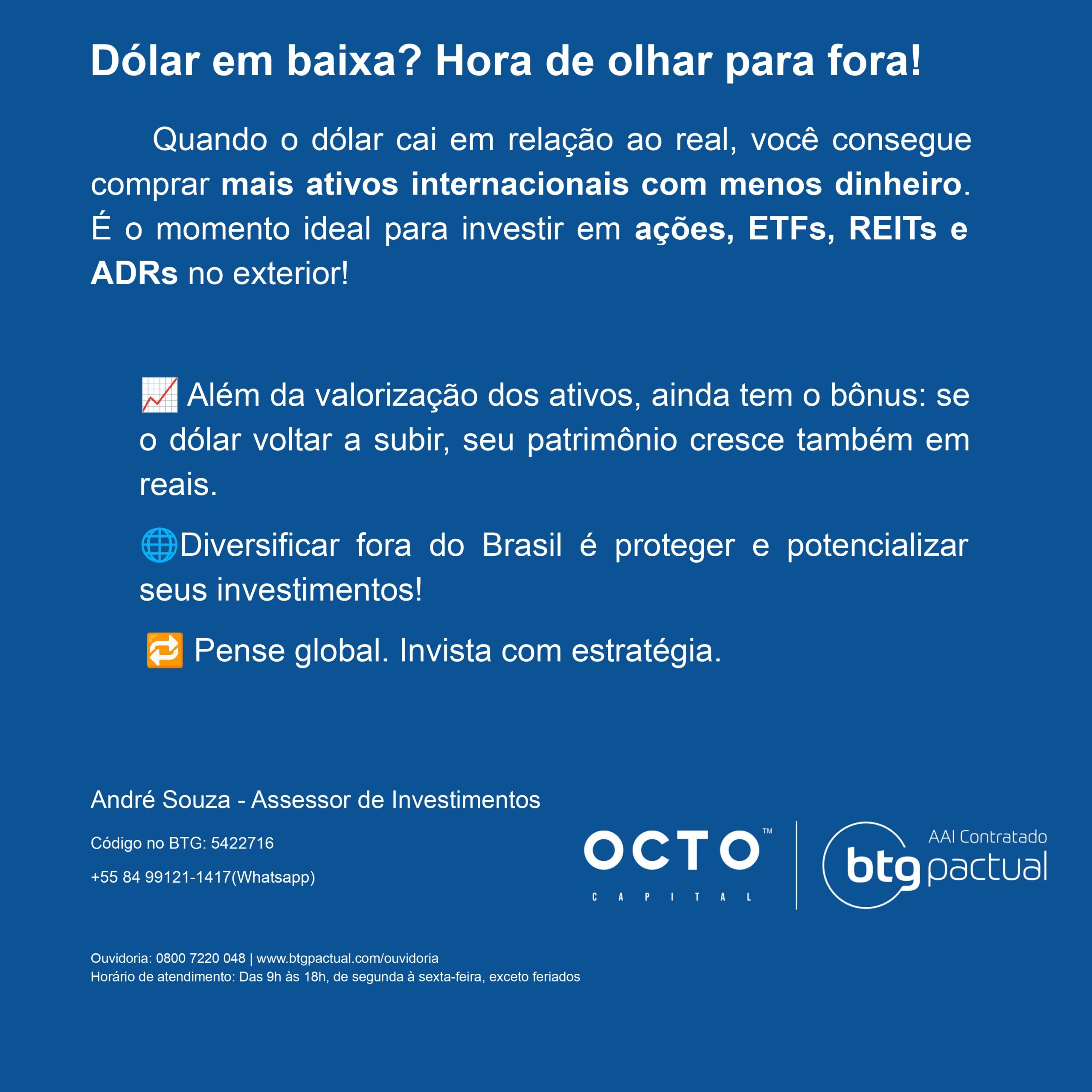 Dólar em baixa: por que essa é uma ótima oportunidade para investir no exterior?