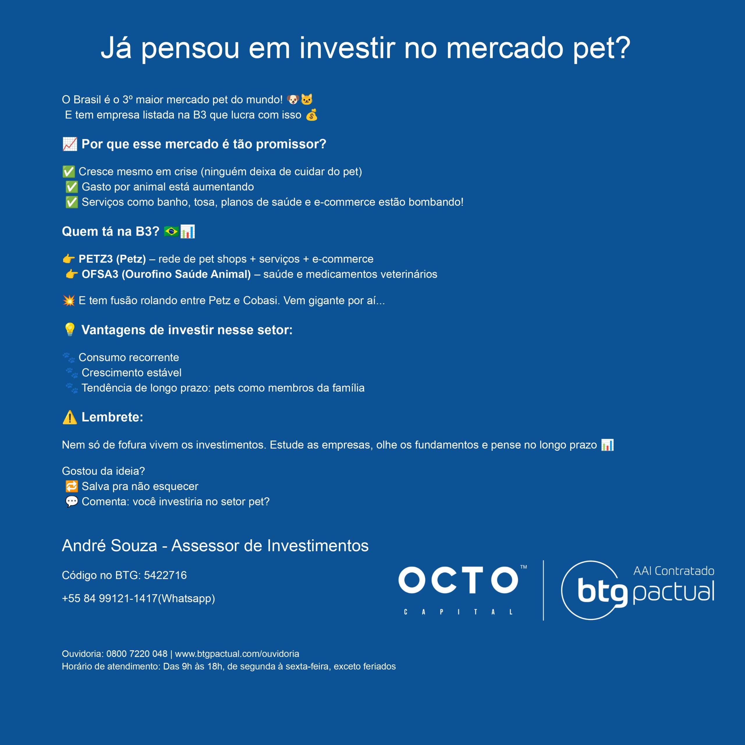 Investir no Mercado Pet: Por Que Apostar em Ações do Setor na B3 Pode Ser uma Boa Estratégia?