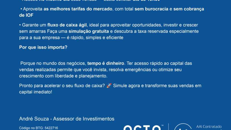 Antecipação de Recebíveis BTG Pactual: Como ter dinheiro das suas vendas no mesmo dia