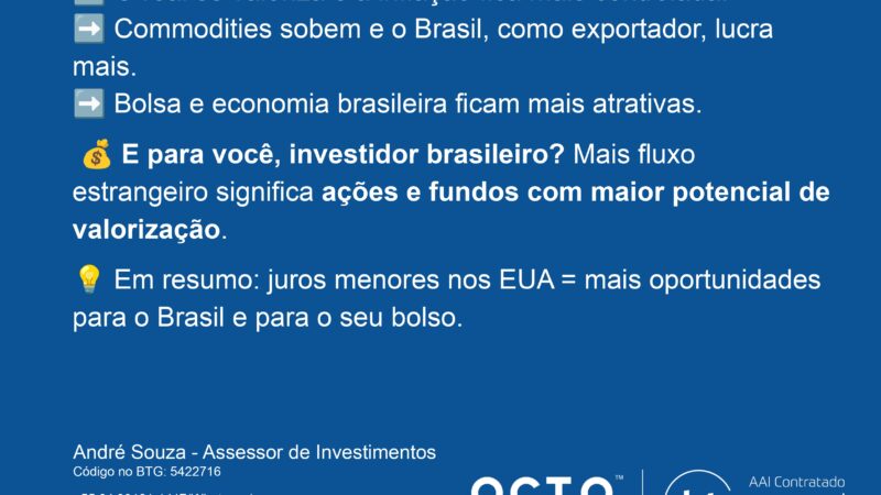 Por que a queda dos juros nos Estados Unidos é positiva para o Brasil?