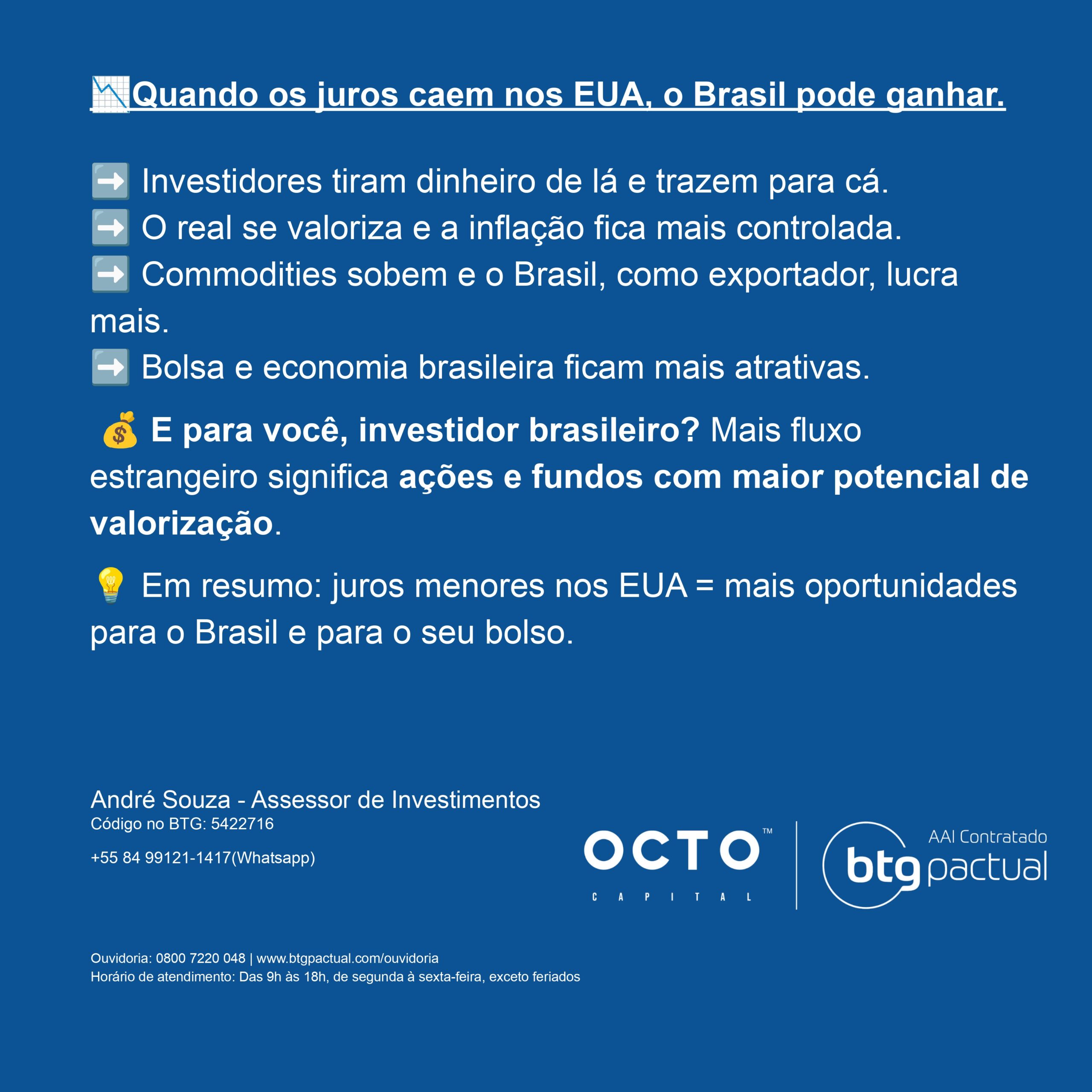 Por que a queda dos juros nos Estados Unidos é positiva para o Brasil?