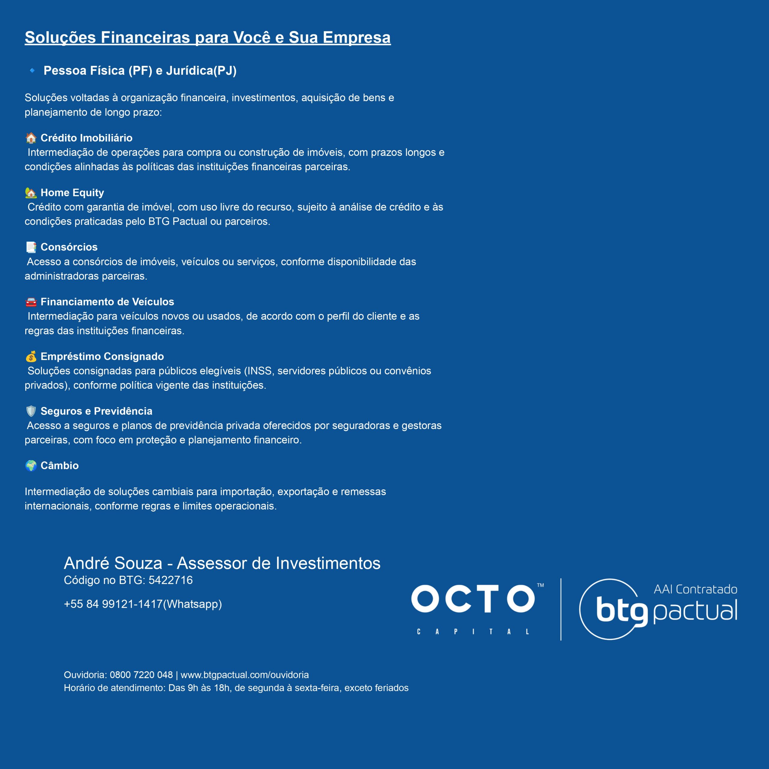 Soluções Financeiras do BTG Pactual: Conheça as Principais Opções para Pessoa Física e Empresas